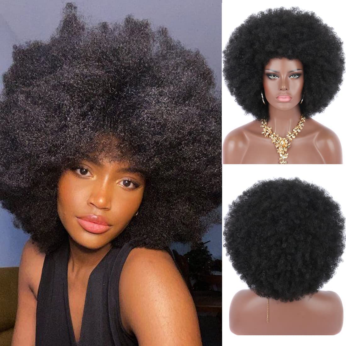 Stema 360 Lace Frontal Fluffy Afro Kinky Curly Human Hair Wig Natural Short Wigs For Black Women